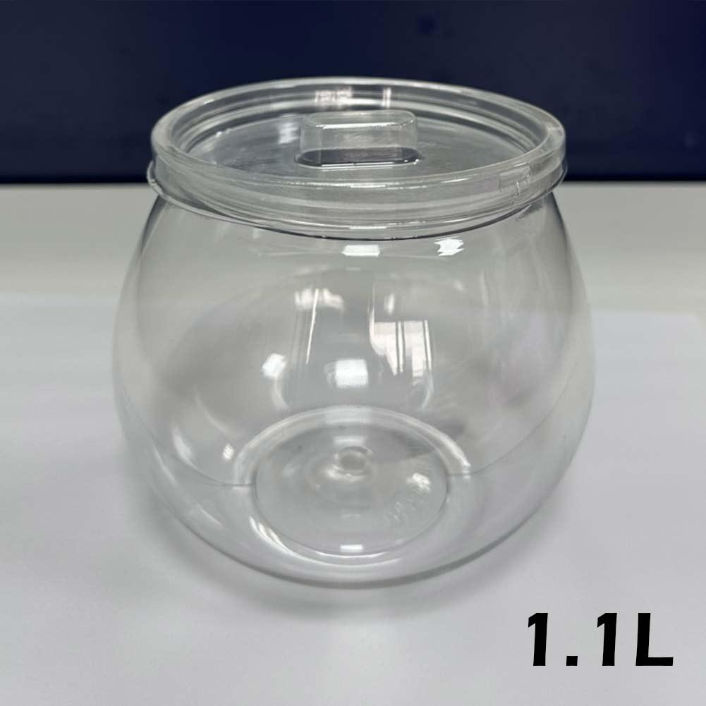 

1.1/2.3/4/6L Flour Grains Candy & Cookie Plastic Jar Hard and Smooth Pot with Lids Clear Airtight Food Storage Canister For Home