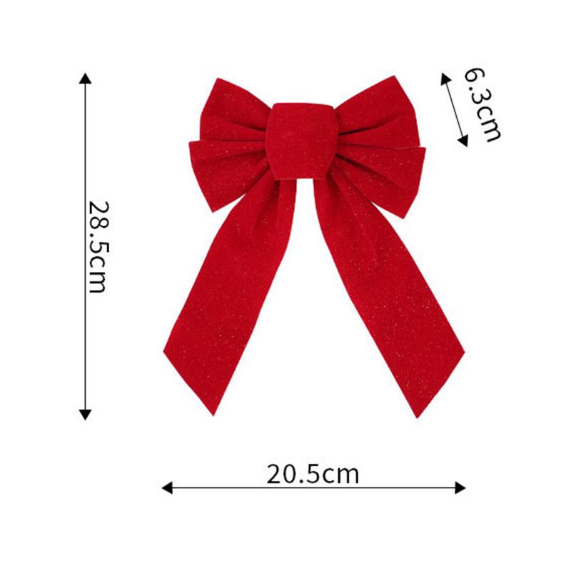 

Handmade Christmas Red Velvet Bow Multi Ear Wine Red Velvet Christmas Decoration Christmas Tree Bow New Year s Decorations Gifts