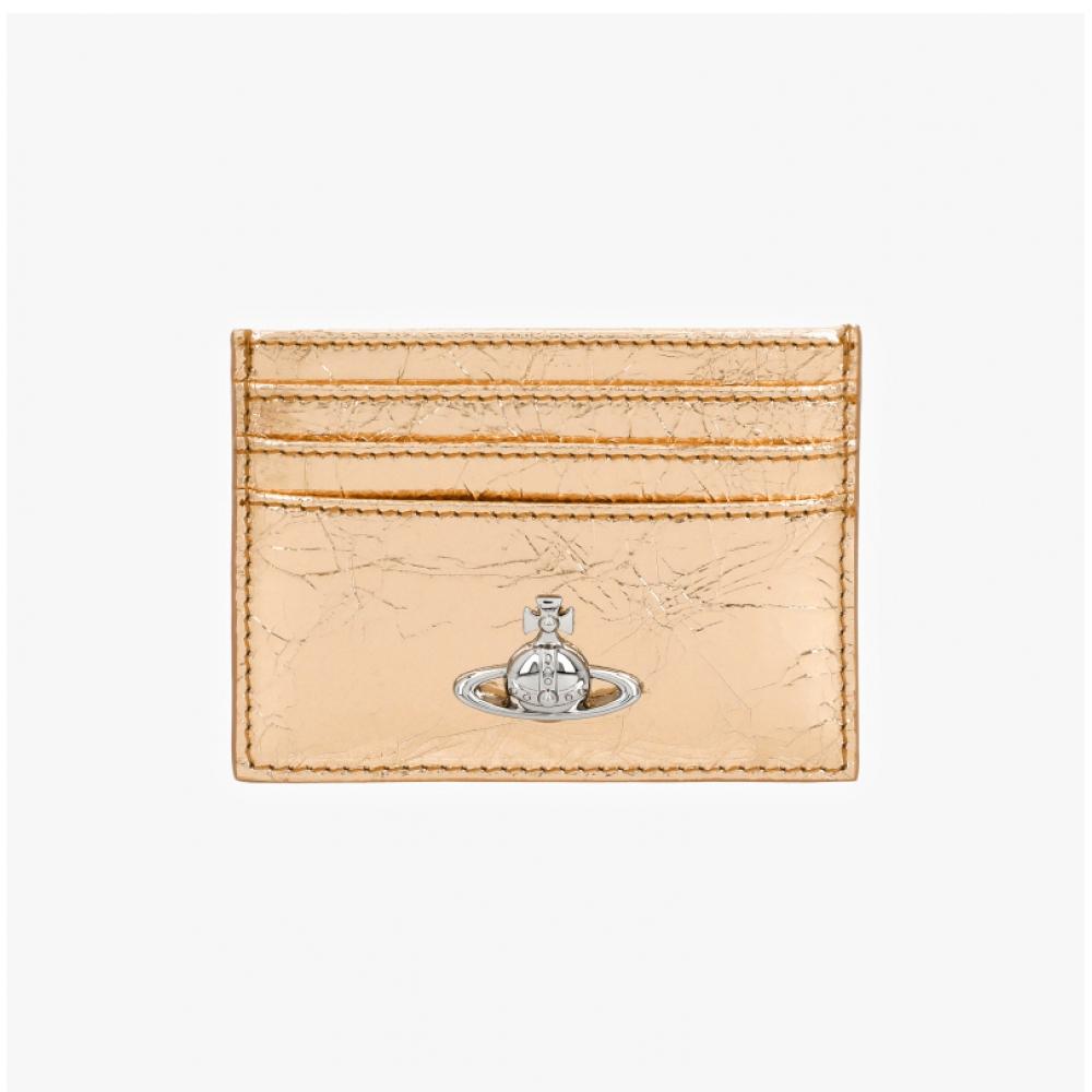 Vivienne Westwood 54030004w L00a7 R401 Metallic Crinkle Card Holder