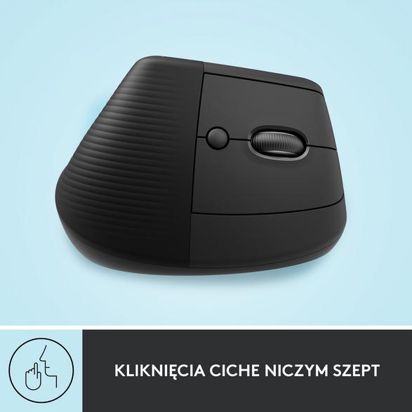 Logitech lift wireless vertical mouse graphite 910-006473