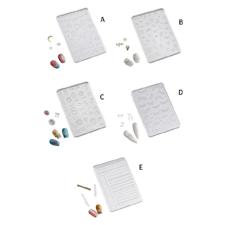 Professional Nail Mould Silicone Stampers With Realistic Floral Lace Multipurpose Crafting Tool for Beauty Projects