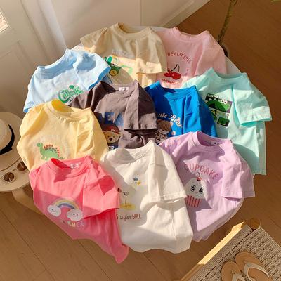 Children's Clothing Children's Short Sleeved T-shirts Men's and Women's Clothing Cartoon Printed Tops Children's Half Sleeves