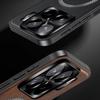 For Xiaomi 15S Pro Magnetic Case PU TPU PC Phone Back Cover with Metal Lens Frame