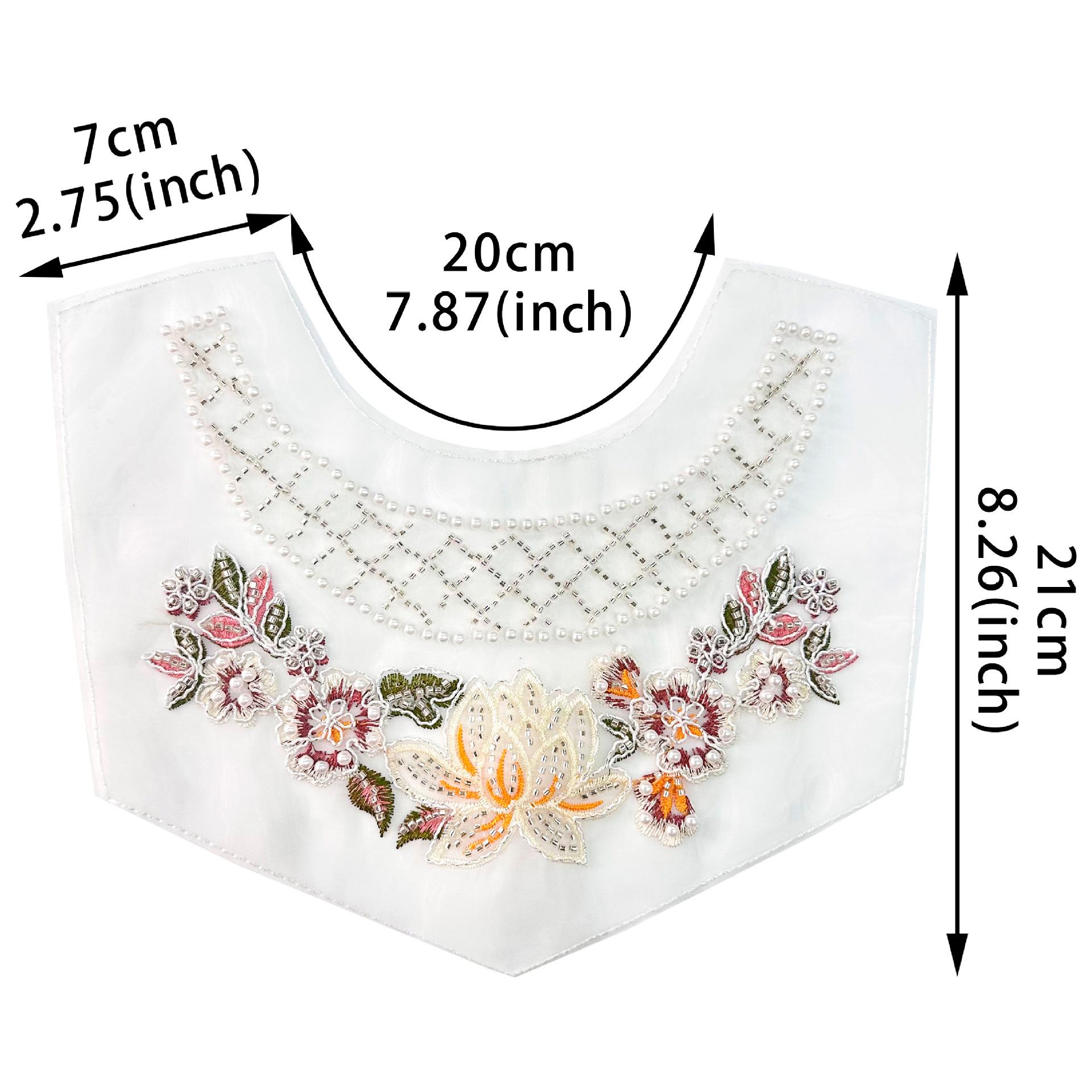 

Белая сетка Цветные бусины Блестки Вышитая цветочная нашивка Детская одежда Платье Детская одежда Тканевая наклейка Аксессуары H2155 S