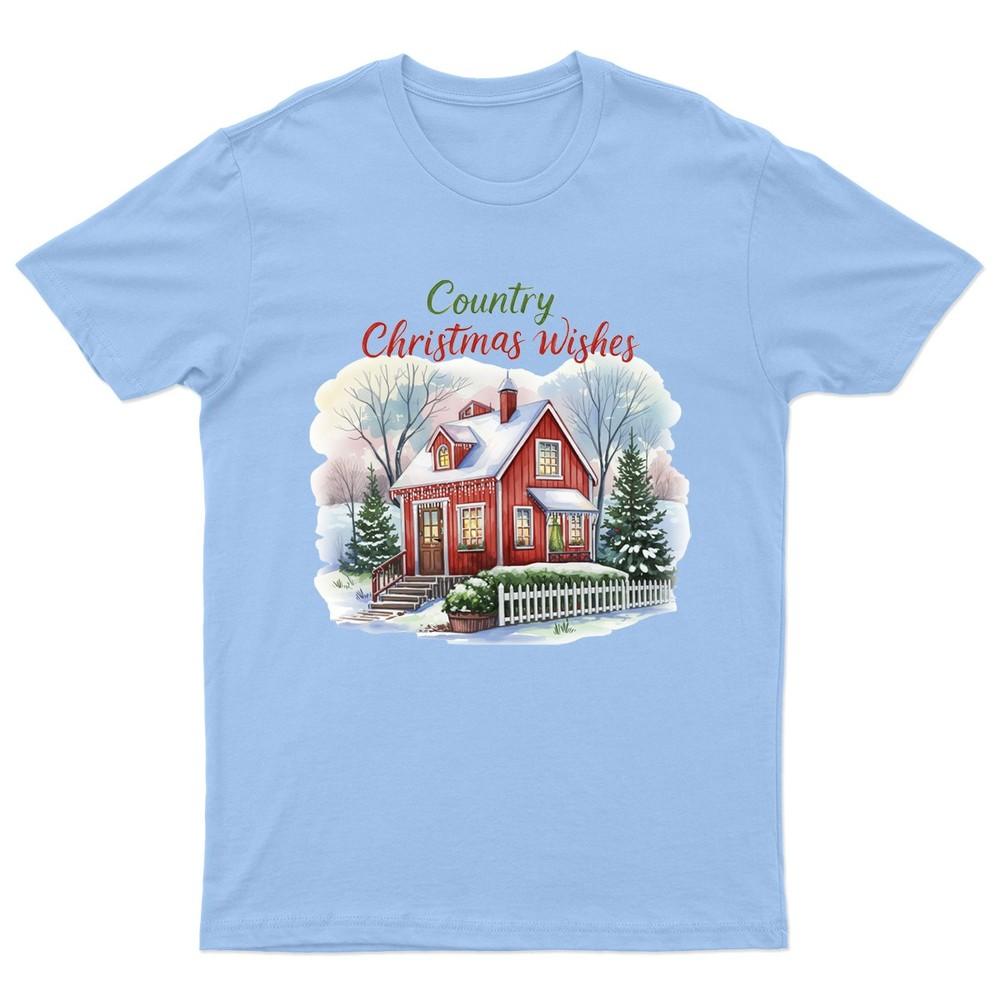 Country Christmas Wishes Holiday TShirt Unisex Gift Retro Seasonal Funny Xmas S