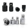 Steel Reduction Socket Adapter 4 Size Square Socket Adapter Bit Conversion Kit with 3 Extension Rod Professional