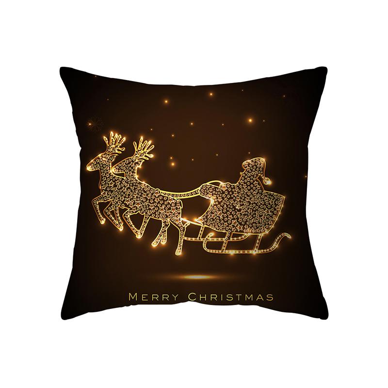 Christmas Theme Decorative Printing Pattern Cushion Cover Home Living Room Sofa Decoration Square Pillow Pillow Cover