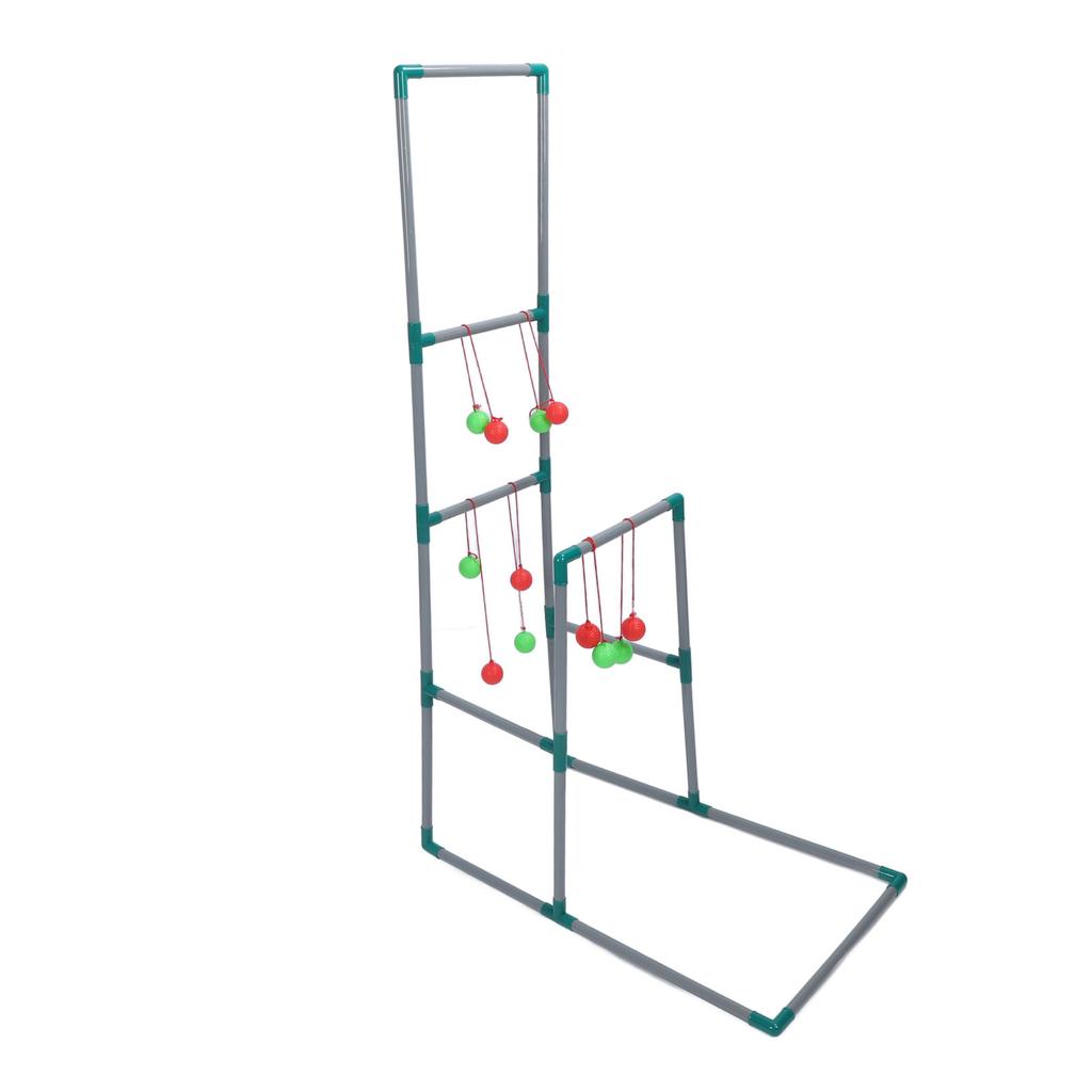 Ladder Ball Game with 12 Throwing Balls Double Layer Complete Ladder Toss Game for All Skill Level Indoor Outdoor