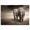 Canvas print, Elephants in the desert
