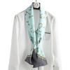 Thin and Narrow Silk Scarf, Small and Long Women's Versatile Spring and Autumn Winter Belt, Thin Korean Decorative Scarf, Scarf, Floral Suit