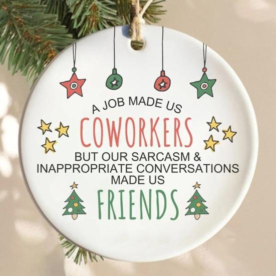 Neighbors Christmas Ornament Thank You Gift for Good Neighbors Welcome to The Neighborhood Holiday Ceramic Tree Ornament