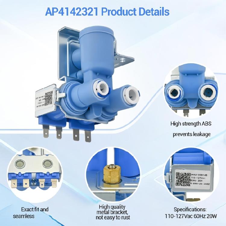 Refrigerator Water Inlet Valves Assembly DA62-00914B Ice Maker Parts Refrigerator Accessories Enhanced Durability
