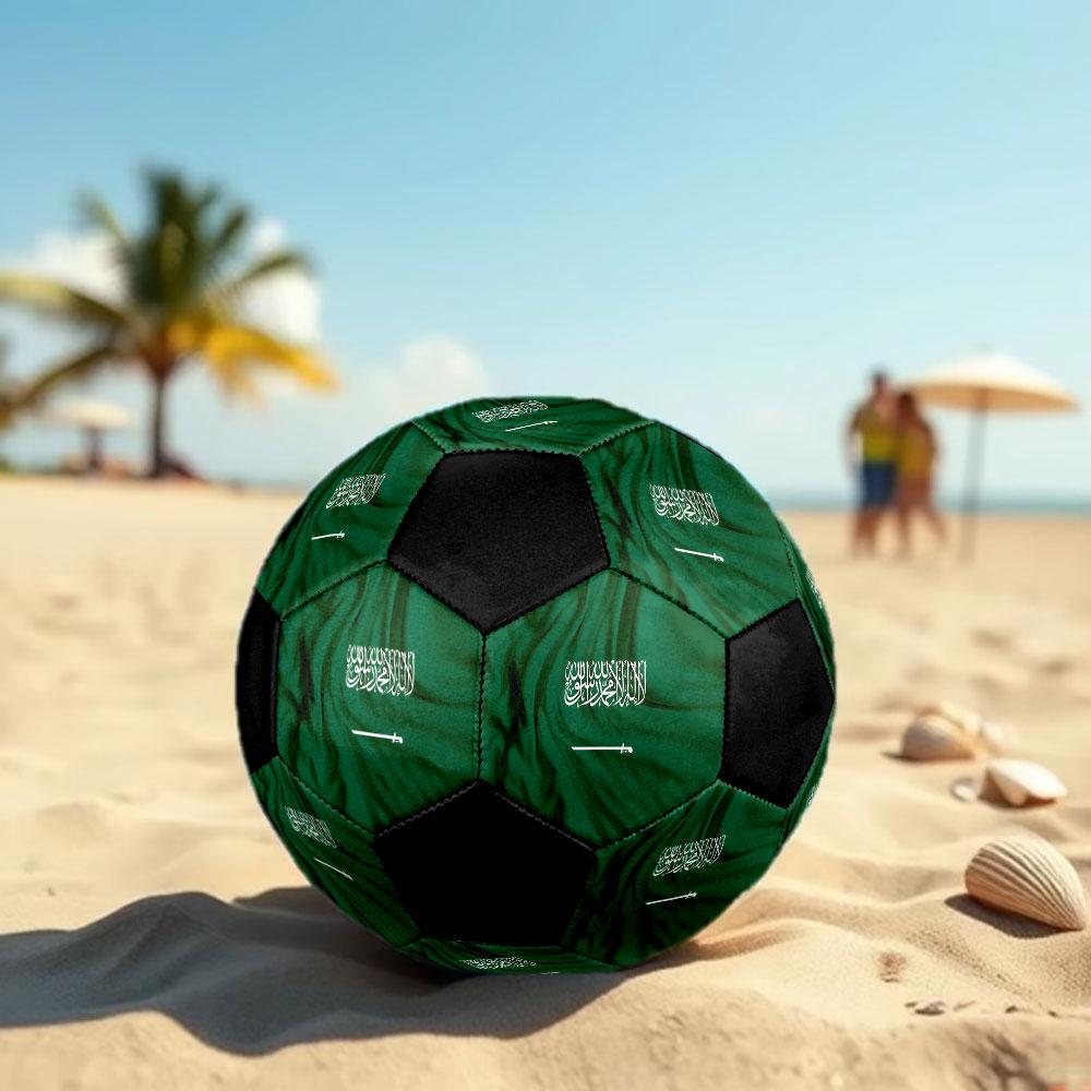 1pc Saudi Arabia National Football Team Soccer Ball Size 5 Indoor Soccer Ball Fashion Colorful Backyard Game - Great For Sports Fans Gift HE57