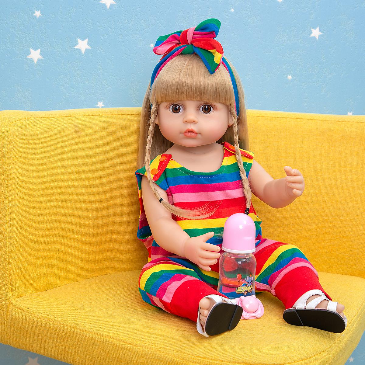 Силиконовые куклы Reborn с золотыми волосами всего тела — фото 4