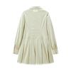 LEDING Women's Pleated Shirt Dress