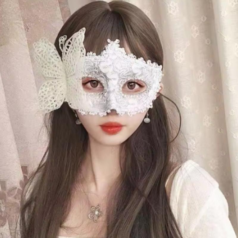 Halloween Costume Mask Vintage Butterfly Halloween Mask Half-Face Masquerade Mask Unique For Theatrical Performance Carnival