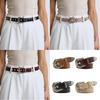 Natural Women's Timeless Belt Contemporary Themed PU Leather Strap Metal Hardware For Stylish Looks