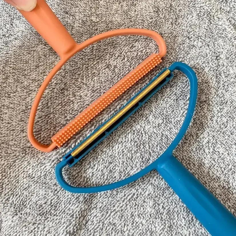 Agent d'épilation manuel Portable, manteau en laine pour tapis, vêtements, rasoir, brosse, outil, boule dépilatoire, tricot, peluche, rasoir Double face