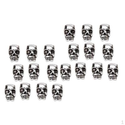 20pcs Skull Charm Spacer Beads For Bracelet Jewelry Making