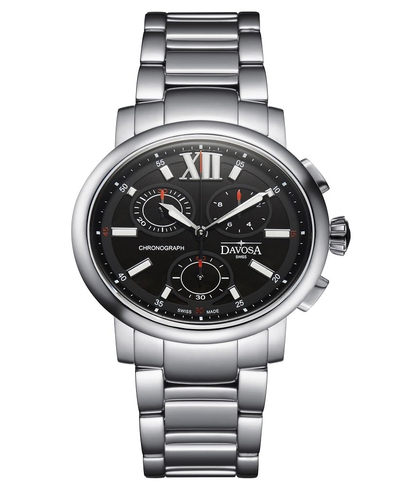 

Chronograph Watch Silver [Davosa] Swiss-made 168.578.55 Men s чорний