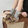 Solid-colored Mid-calf Socks for Women Are Simple and Versatile, with High Cuffs That Are Anti-slip and Won't Fall Off, As Well As Stackable Socks