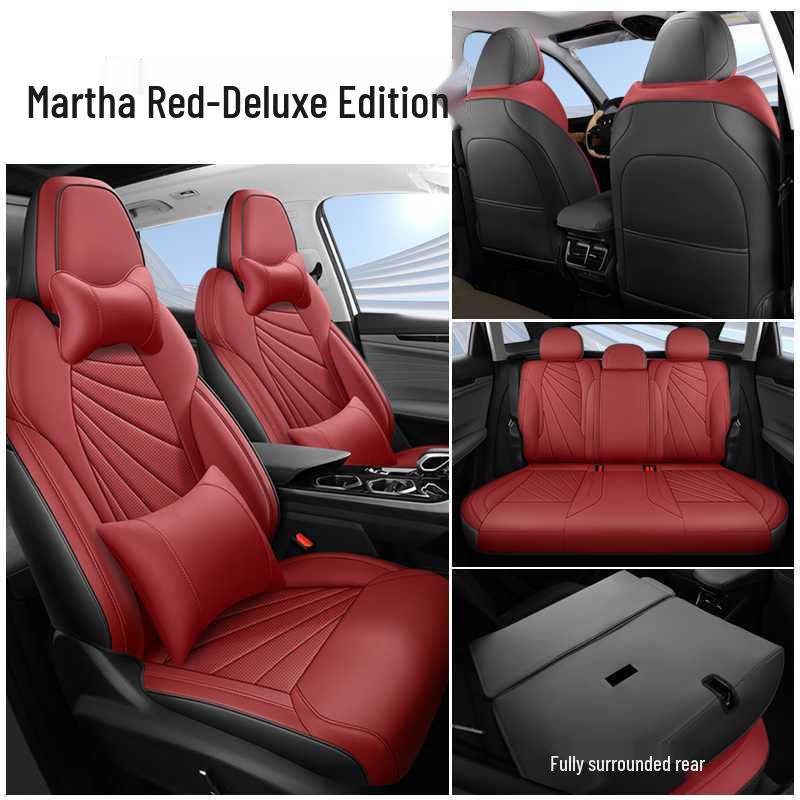 Breathable Perforated Leather Seat Covers for 23-25 Geely Boyue L – Full Coverage, Four-Season Use