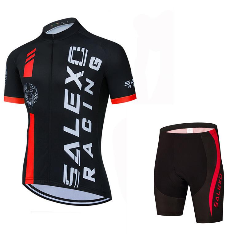 Bike Suit Men's Bicycle Suit Summer UV Protection Short Sleeve Suit Strap Shorts 2026 Summer Breathable Cycling Suit Set