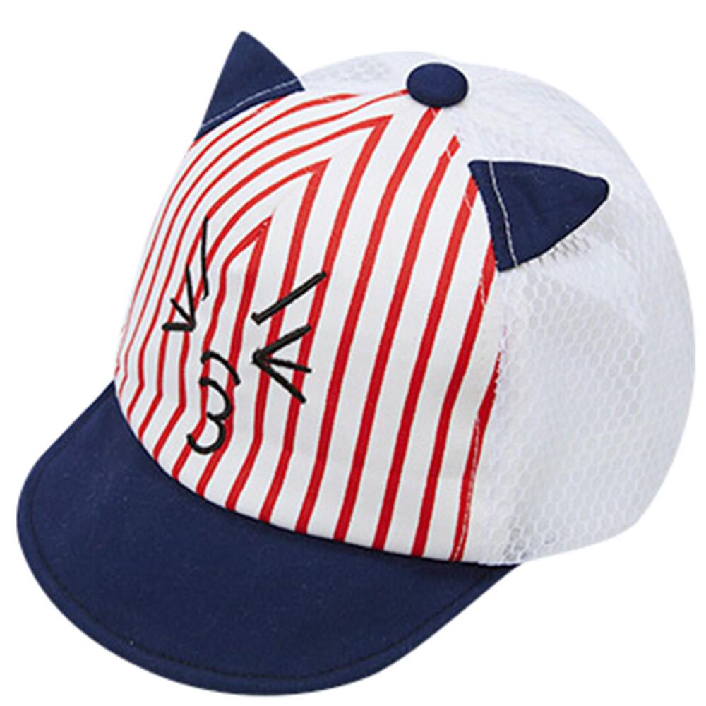 Baby Toddler Boys And Girls Cat Cartoon Hat Infant Summer Adjustable Cap