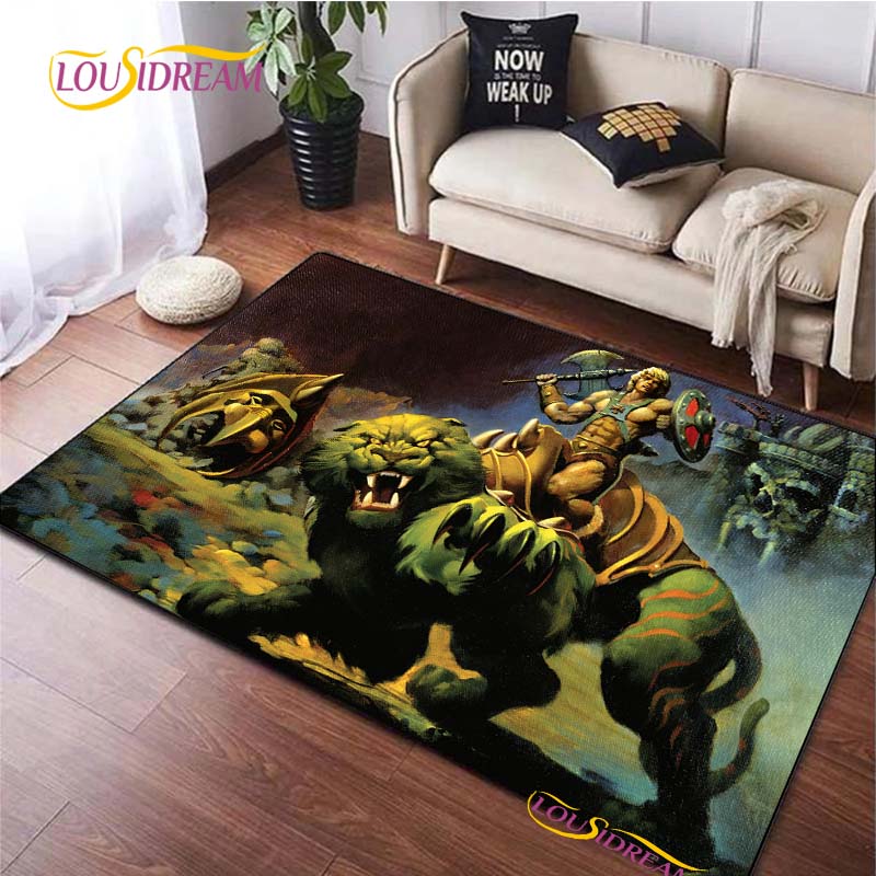 He-man meesters Cartoon Tapijt voor Woonkamer Slaapkamer Vloerkleed Keuken Kinderen Deur Antislip Vloermat Verjaardagscadeau Fotografie Requisieten Tapijt