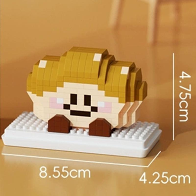 NEW Cute Food Bread Swiss Rolls Baguettes Croissants Sandwiches Toast Building Blocks Kit Girl Bricks Model Kids Toy Children