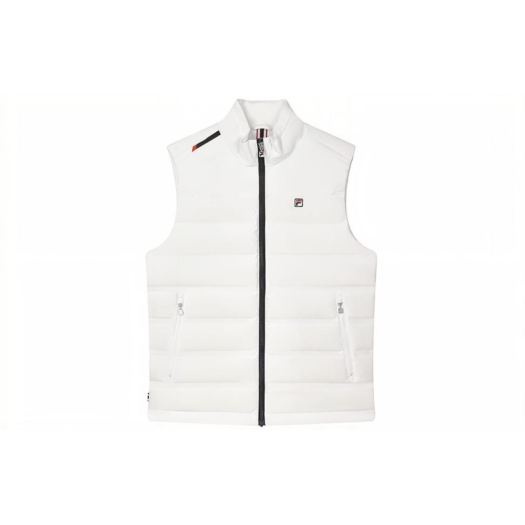 Fila 2023 Winter New Solid Color Down Vest Basic Simple Fashion Casual Warm Top Men Vests Standard-White F11M341901F-WT