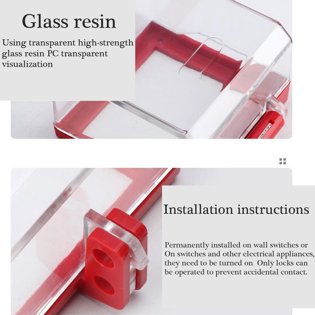 High Strength Clear Plastic Wall Switches Cover Emergency Button Wall Switch Socket Lockout Cover Lock Box Enduring