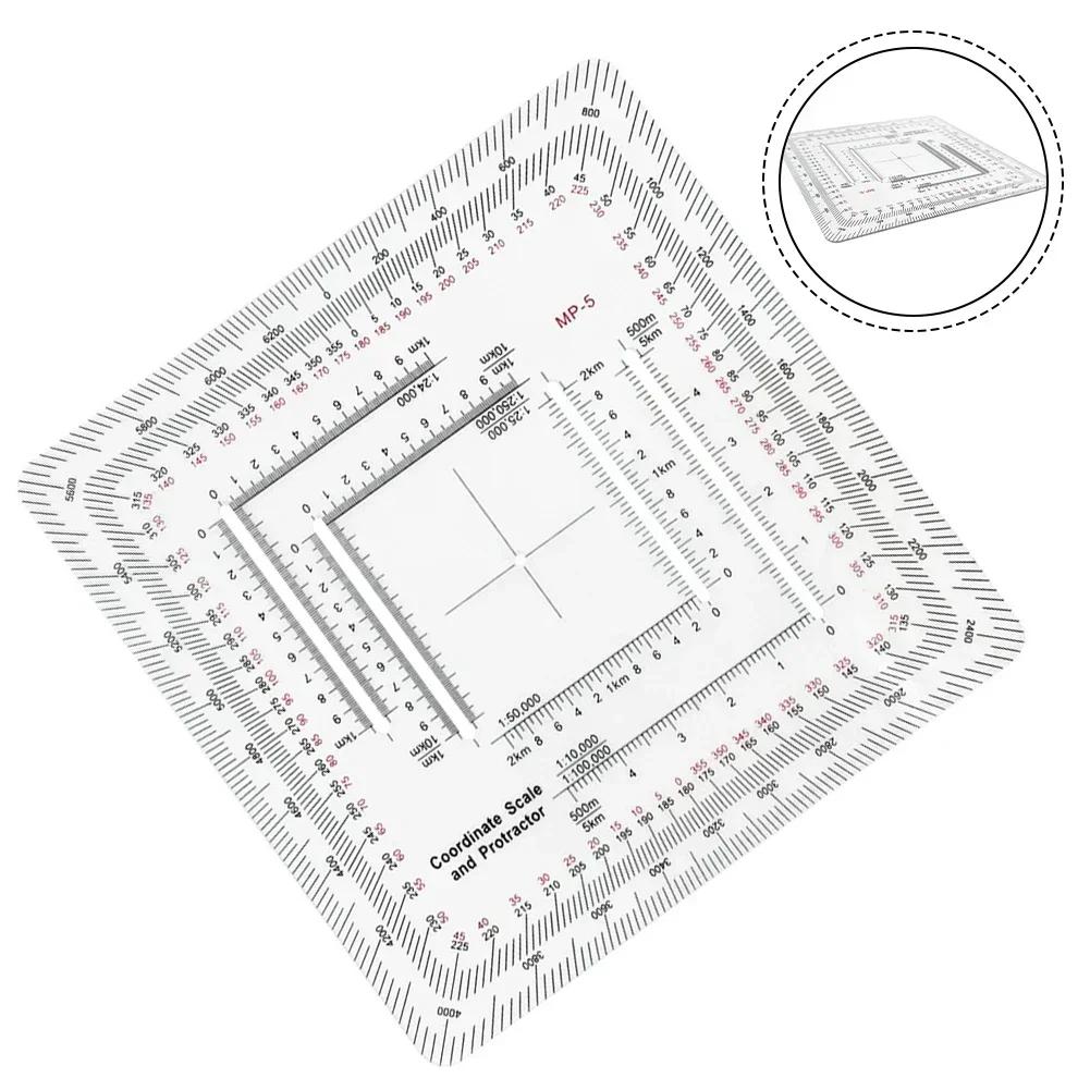 Acrylic Ruler Construction Ruler For Precise Measurements 2.75 X 2.75 7 Cm X 7 Cm Transparent Color Crescent Shape