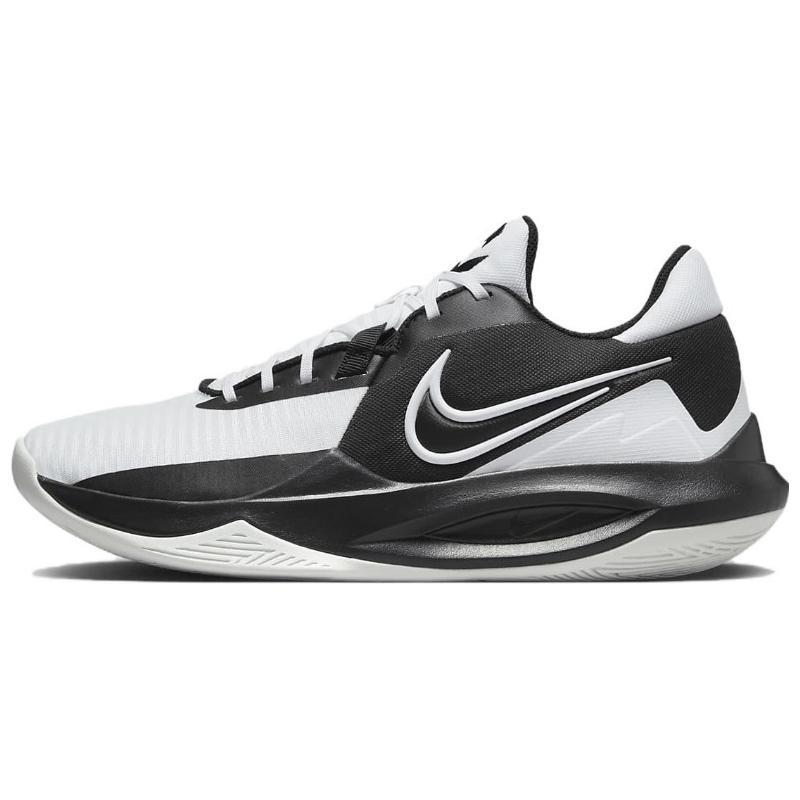 Nike Precision 6 Slip Resistant Abrasion Resistant Low top Basketball Shoes Men's Black Gold DD9535-007(Team71-)
