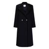 Women's Dark Night Blue Mid-Length Wool-Cashmere Coat