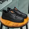 Little White Shoes Are Versatile and High-end Leather Breathable Men's Shoes Do Not Stink, the First Layer of Cowhide Soft Sole Casual Shoes for Men