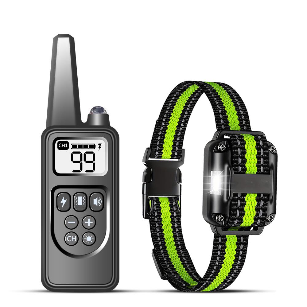 800m Dog Training Collar with Remote – Recyclable Anti-Bark Electronic Collar & Nylon Rope