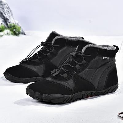 Mode Herren Stiefel Winter Baumwollschuhe für Herren Leicht Gummizug Ballerinas Stiefeletten Übergröße 47 Plüsch warm Herren Schneestiefel Zapatillas