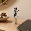 Skull Spring Car Ornament, Rocking Skull Figurine, Acrylic Swaying Skeleton Dashboard Decor for Vehicle, Car Interior Accessories
