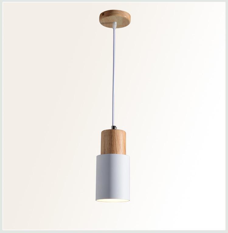Nordic Solid Wood Macaron Pendant Light - Modern, Creative Lighting for Restaurants, Bars, and Bedrooms.