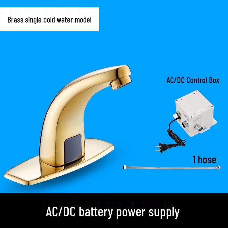 Gold Full Copper Smart Sensor Hot & Cold Faucet