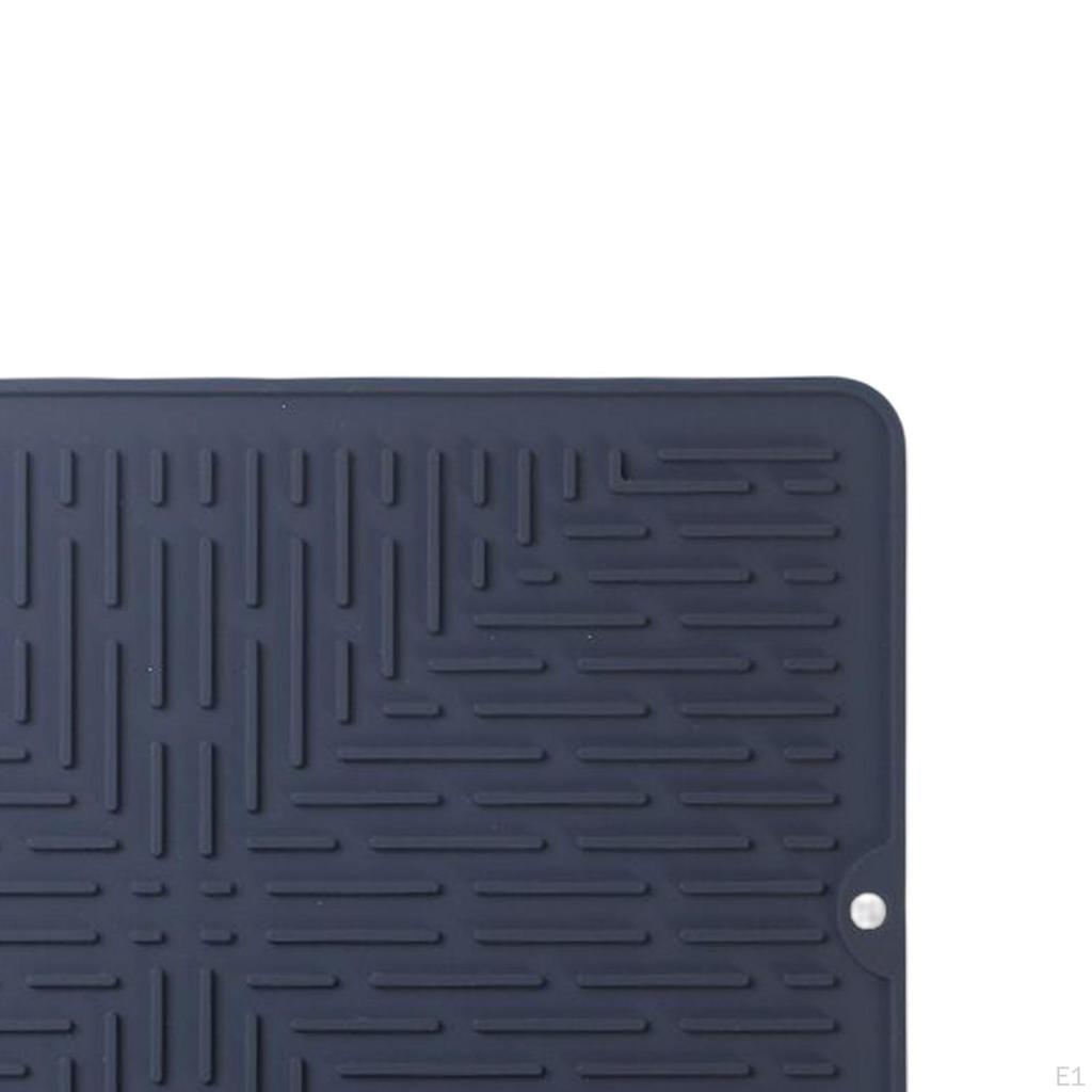 Drain Pad, Large Dish Drying Heat Resistant Silicone Pad Table Accessory