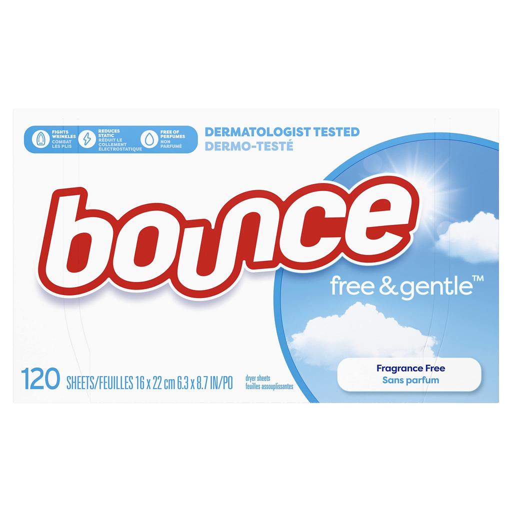 Bounce Free Gentle Fabric Softener 120 Count by Bounce & Sheets,