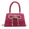 2024 French Chic Mini Textured Bow Crossbody Bag for Women