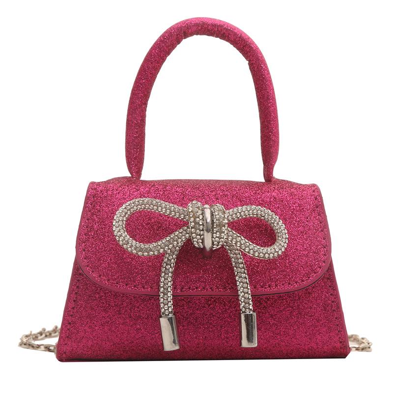 2024 French Chic Mini Textured Bow Crossbody Bag for Women