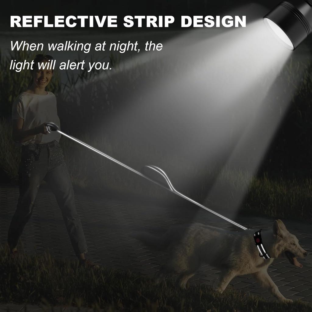 Double-Sided Reflective Dog Leash, 5 FT Padded Handle Nylon Dogs Leashes for Medium & Large Dogs Walking, Reinforced Reflective Buckle Dog Collar,