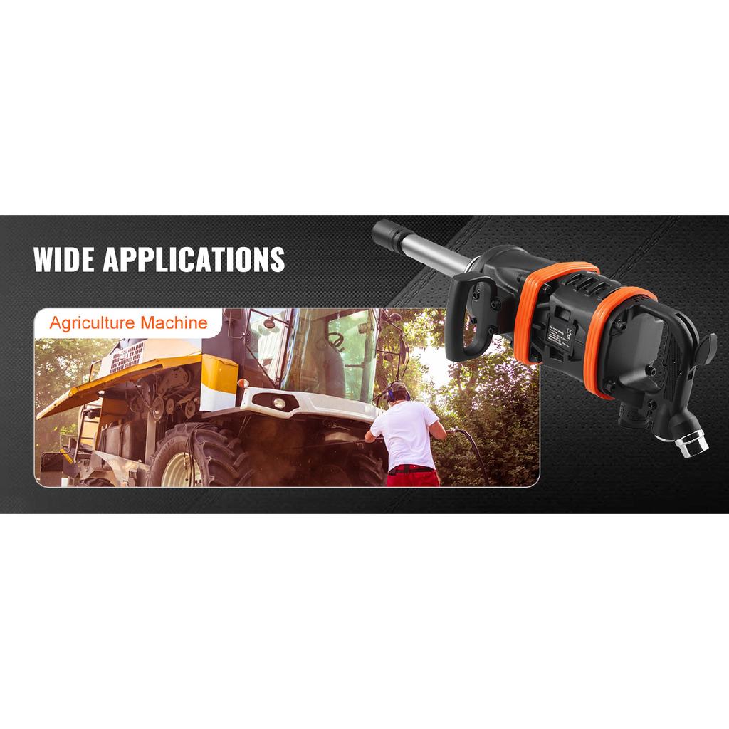SucceBuy Air Impact Wrench Up to 5175 ft-lbs Beast Reverse Torque Output Pneumatic Impact Gun Anvil for  Repairs and Maintenance