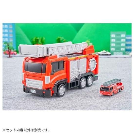 Takara Tomy Tomica Vehicle Town Transforming Ladder Fire Truck (with Tomica) Mini Car Toy Ages 3 Up