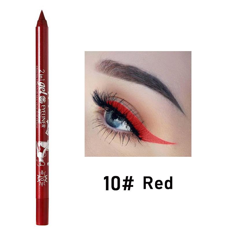 Long Lasting Eyeliner Pencil Colourful Pigment Waterproof Blue Black White Color Gel Eye Liner Pen Makeup Eye Beauty Cosmetics