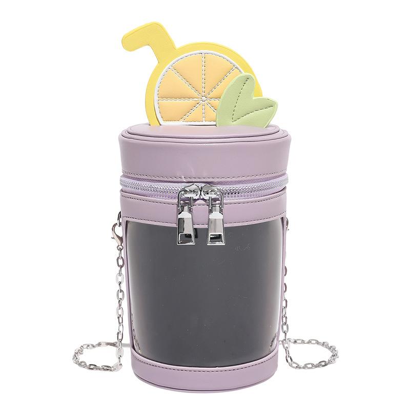 Womens PU Leather Cylinder Bag Shoulder Crossbody Round Bag Vintage Bucket Handbag with Double Metal Zipper Top Handle